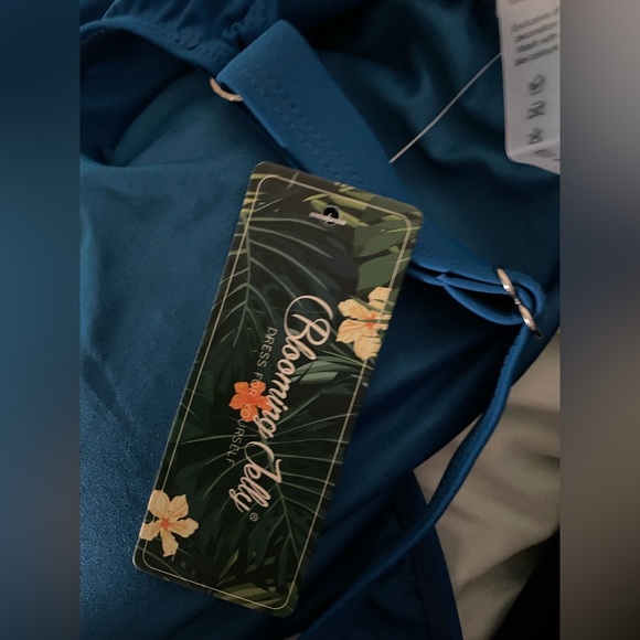 NWT- 3 XL beautiful teal swim dress bathing suit, supportive full coverage - Picture 5 of 5